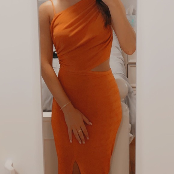 Burnt orange Hello Molly midi dress - Picture 5 of 7